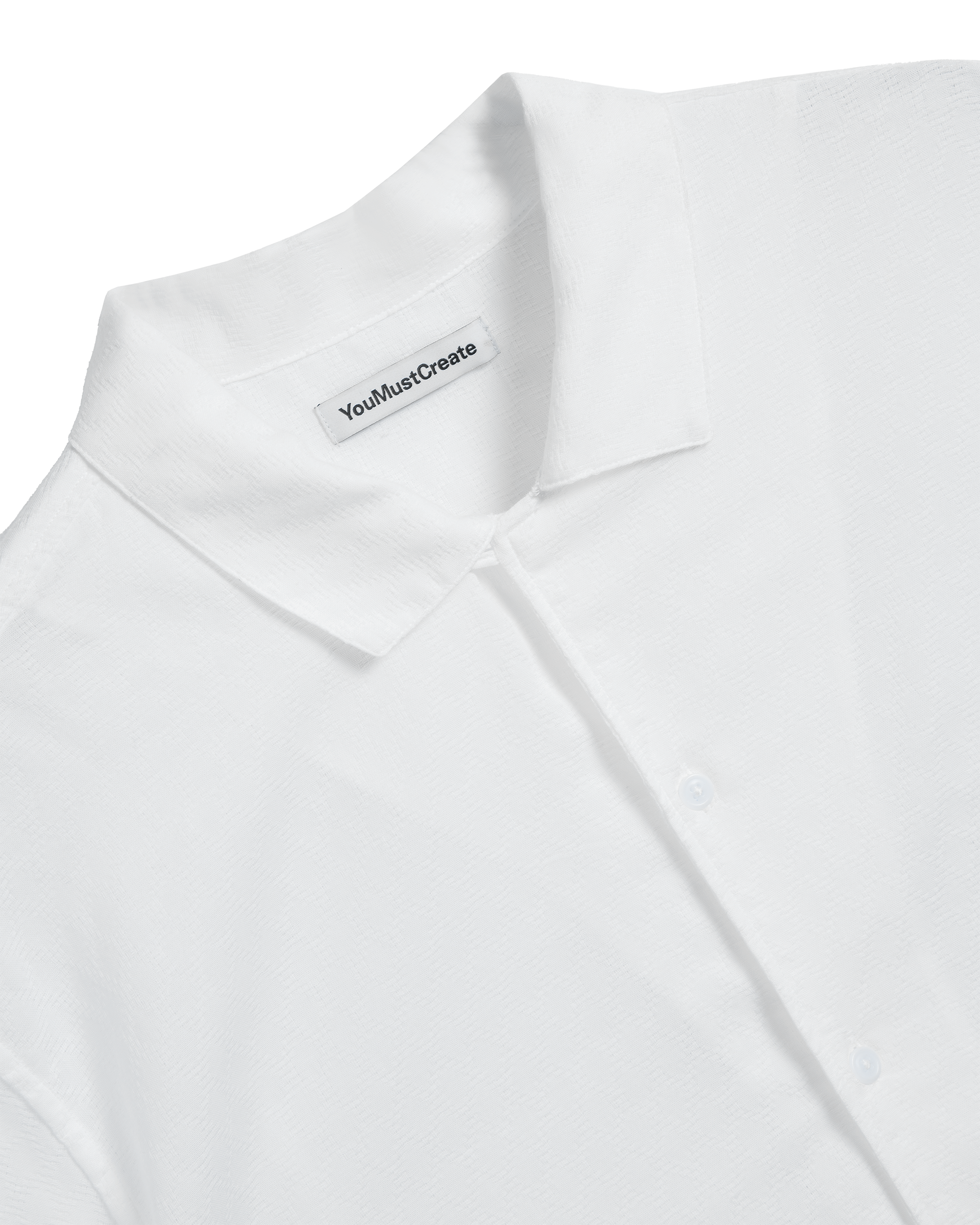 White cotton shirt relaxed fit detail