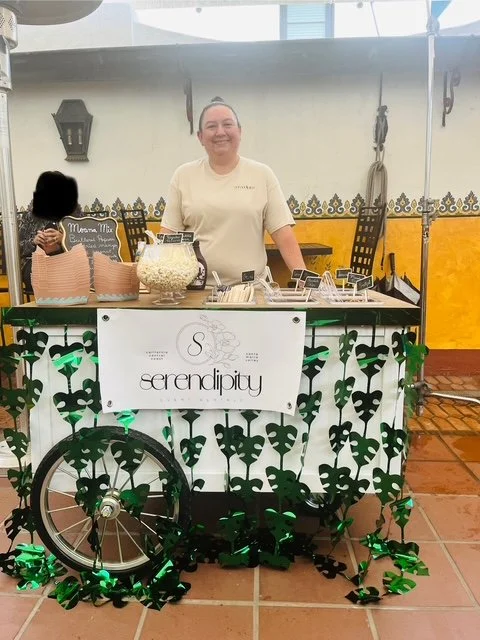 Moana themed popcorn cart full service