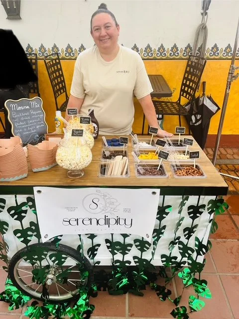 Moana themed popcorn cart full service