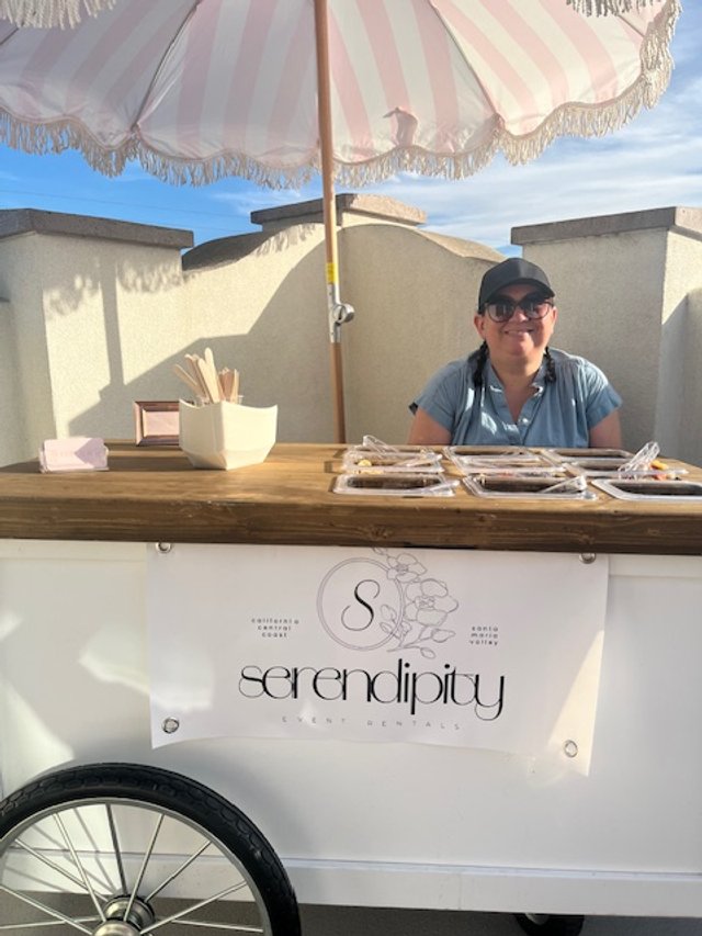 Mobile snack cart used at Allure Ballroom Grand Opening in Orcutt, CA
