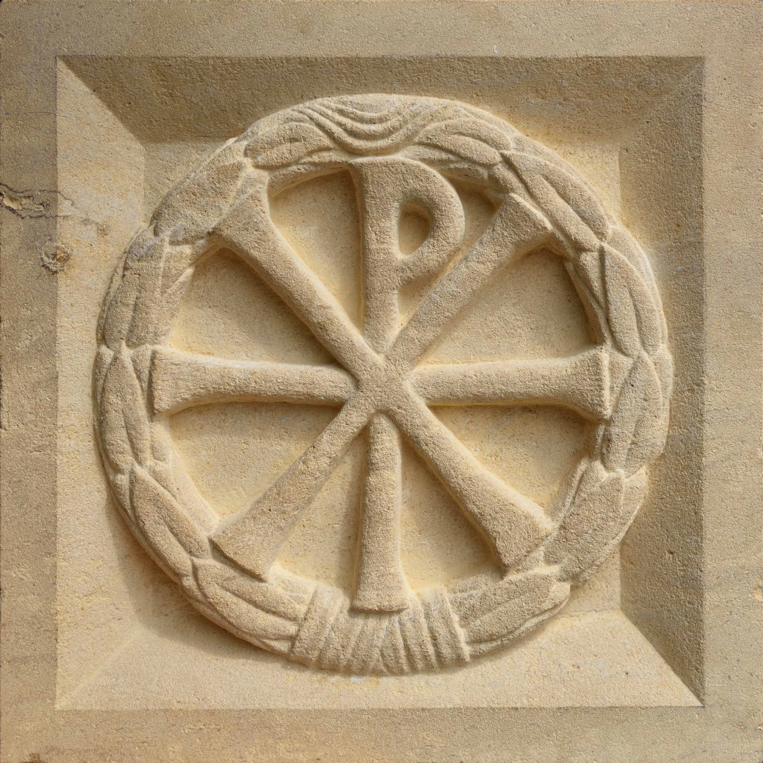 Chi-Ro Stone Carving