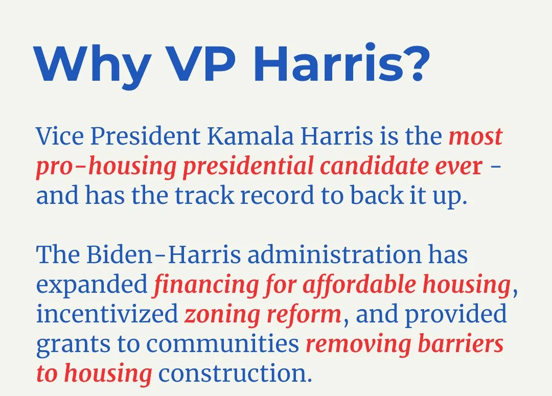 What is a yimby yimbys for harris
