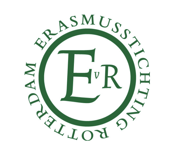 Logo van de Erasmus Universiteit Rotterdam met de initials 'Evr' in het midden en de naam eromheen.