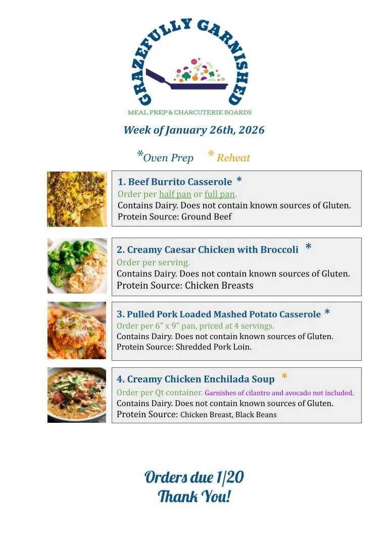 Current Menus — Grazefully Garnished