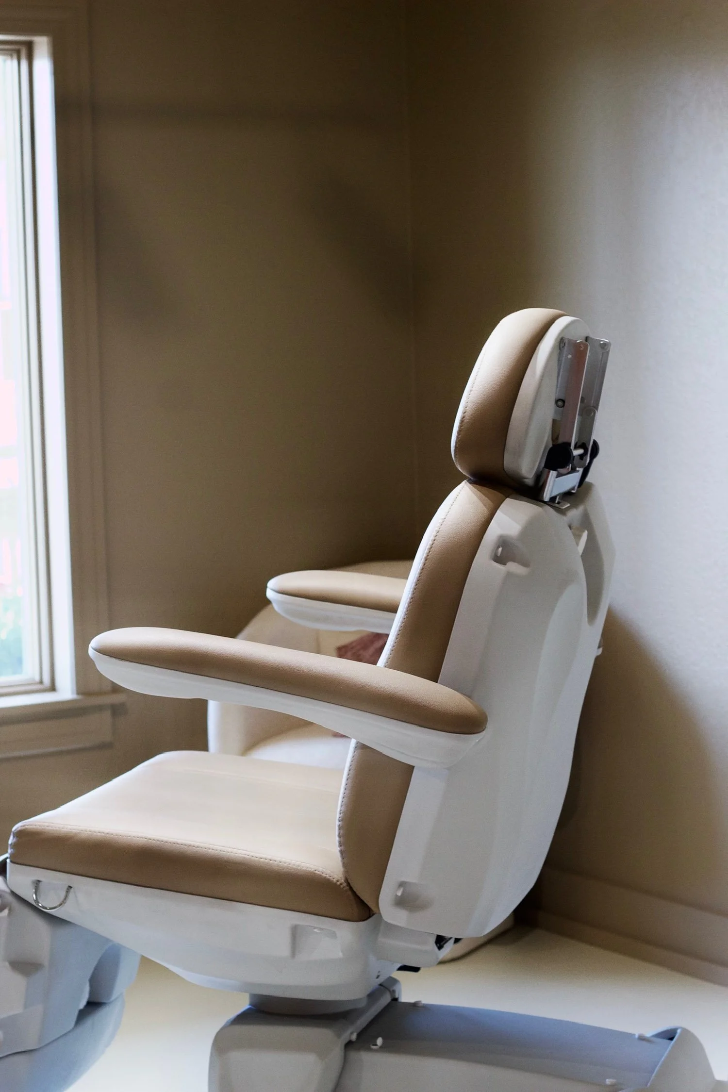Esthetician chair at VAIN OBX medical aesthetic boutique in Kitty Hawk on the Outer Banks
