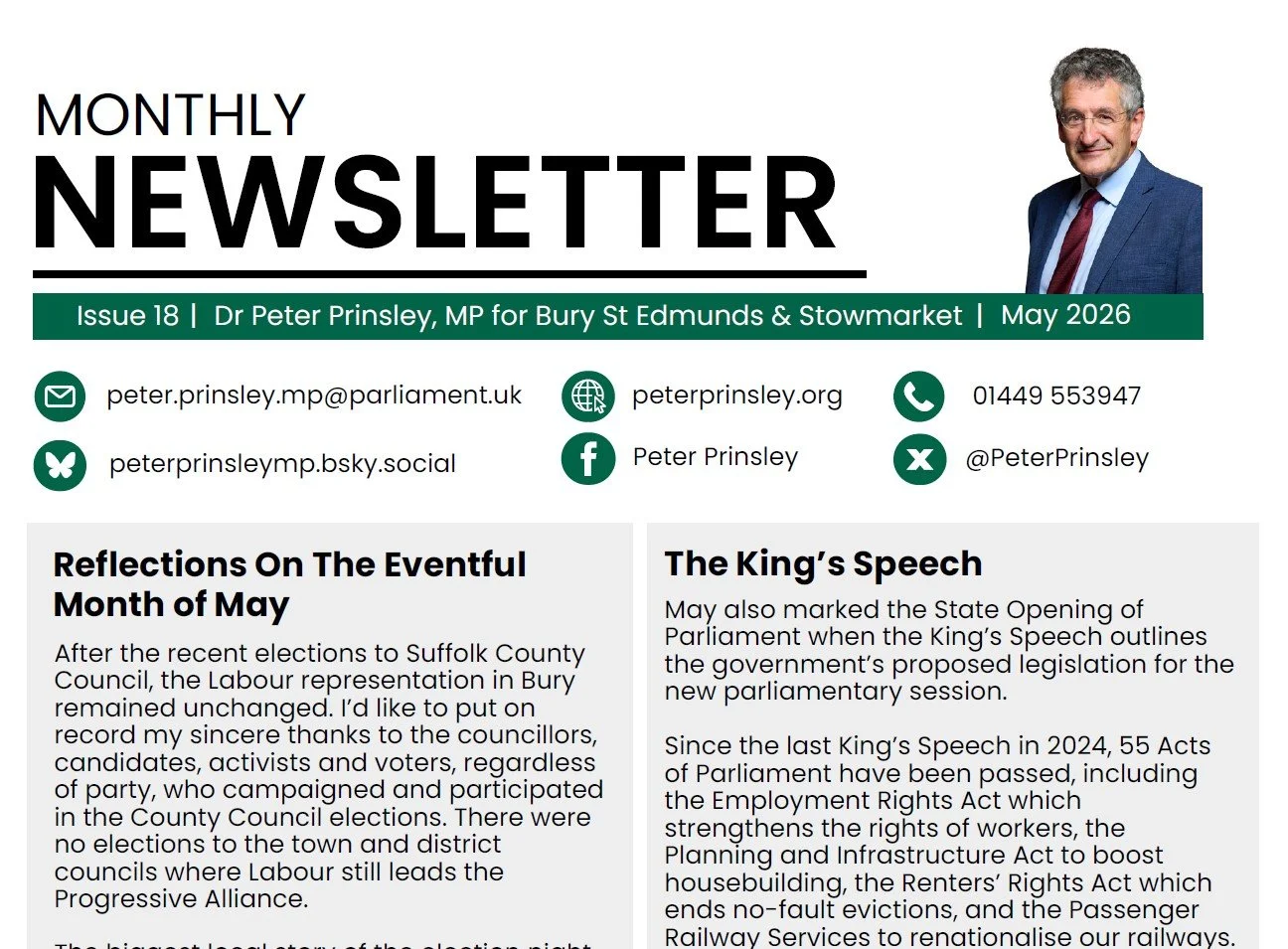 Latest Newsletter - Out Now!