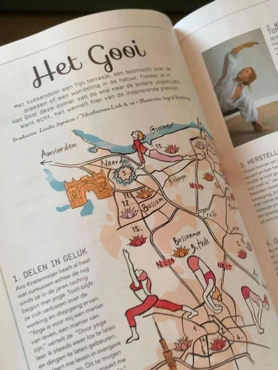 Foto van de blog Het Gooi Yoga Citygids uit Yoga by Happinez waarin Studio Inlighten in Hilversum wordt genoemd als inspirerende yogastudio en wellnessplek - de plek voor persoonlijke aandacht, yoga, reiki en innerlijke wellness