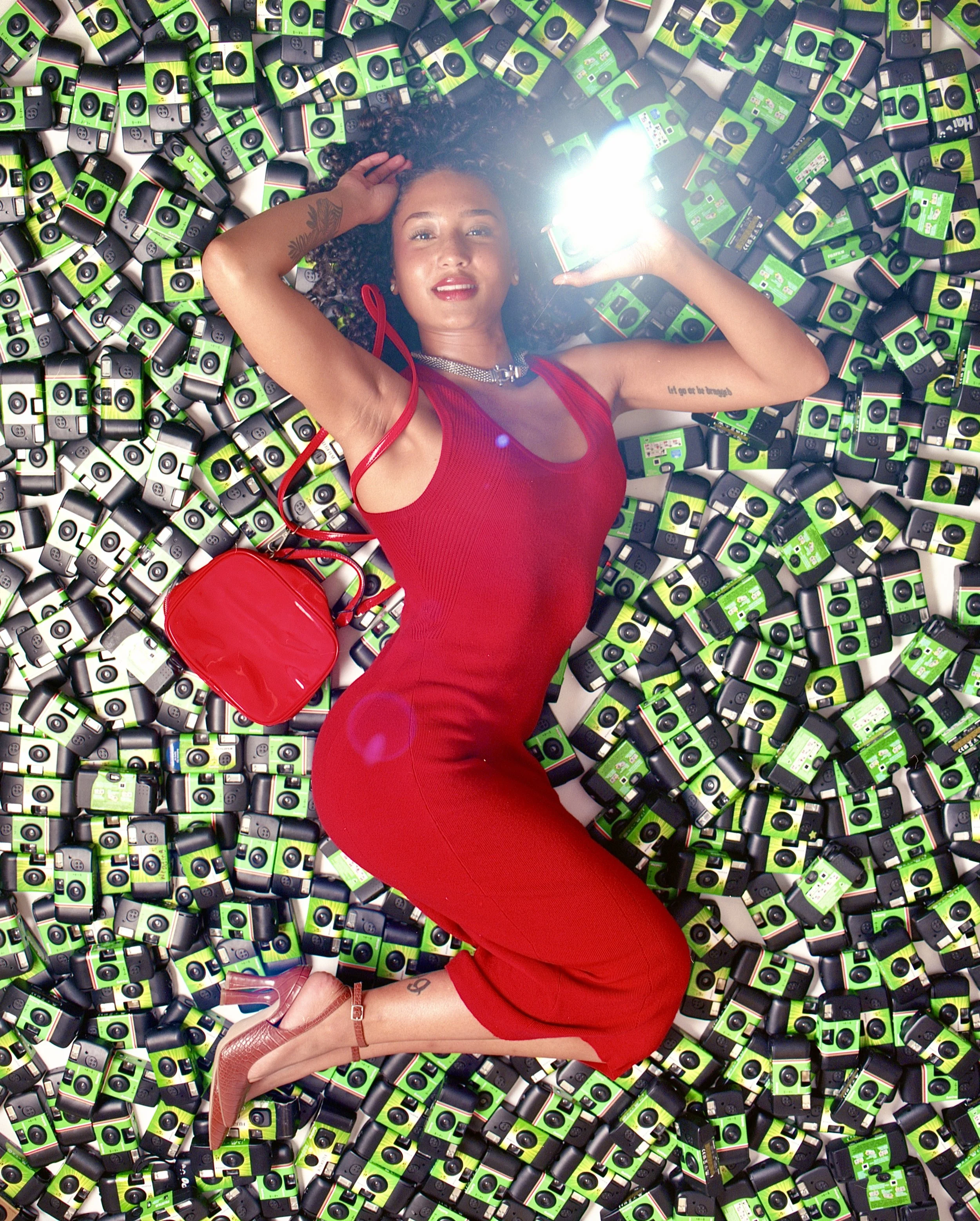 Amaya on film cameras. Shot on 120 film. Buffalo, NY. 2025