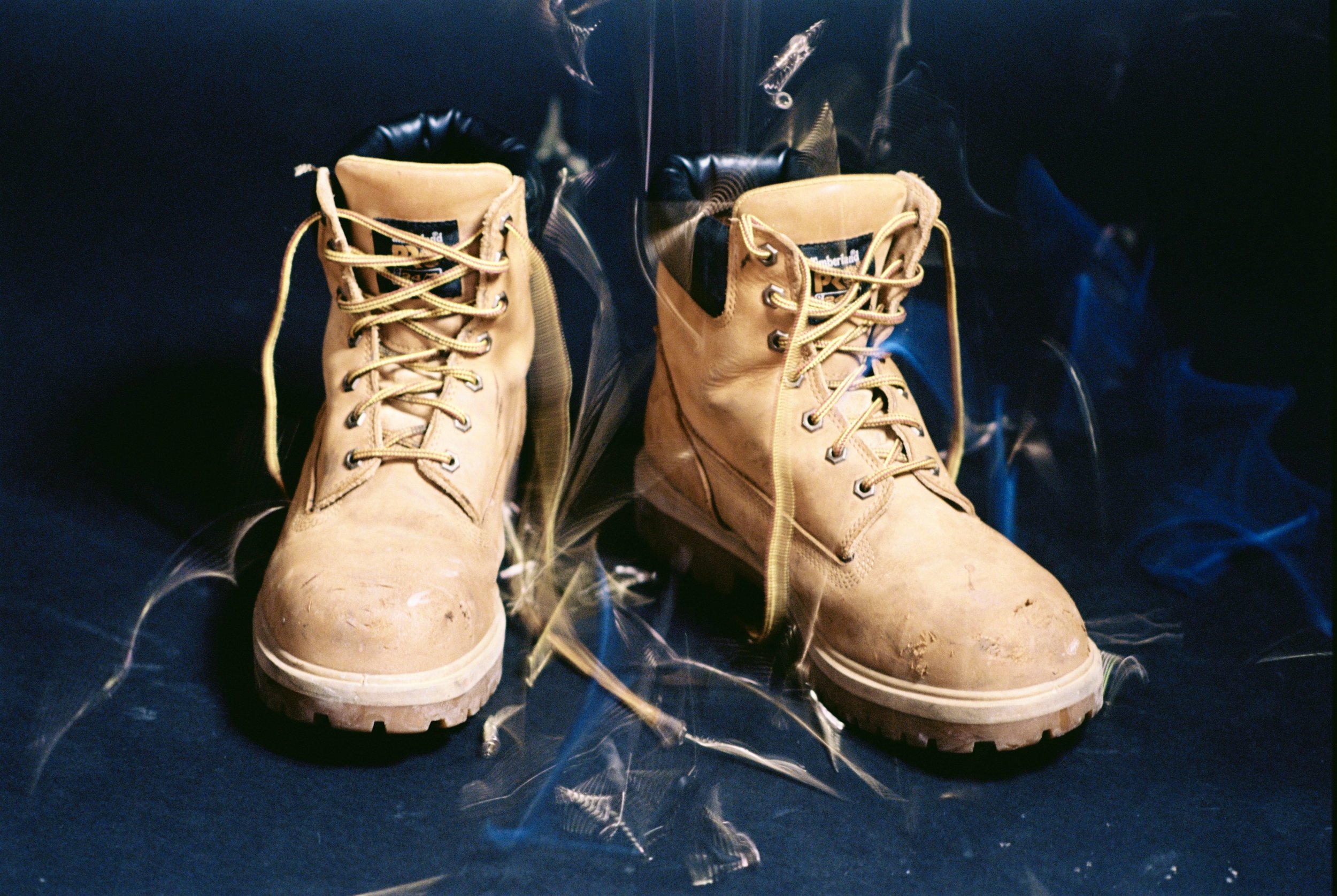 Work boots. Shot on 35mm