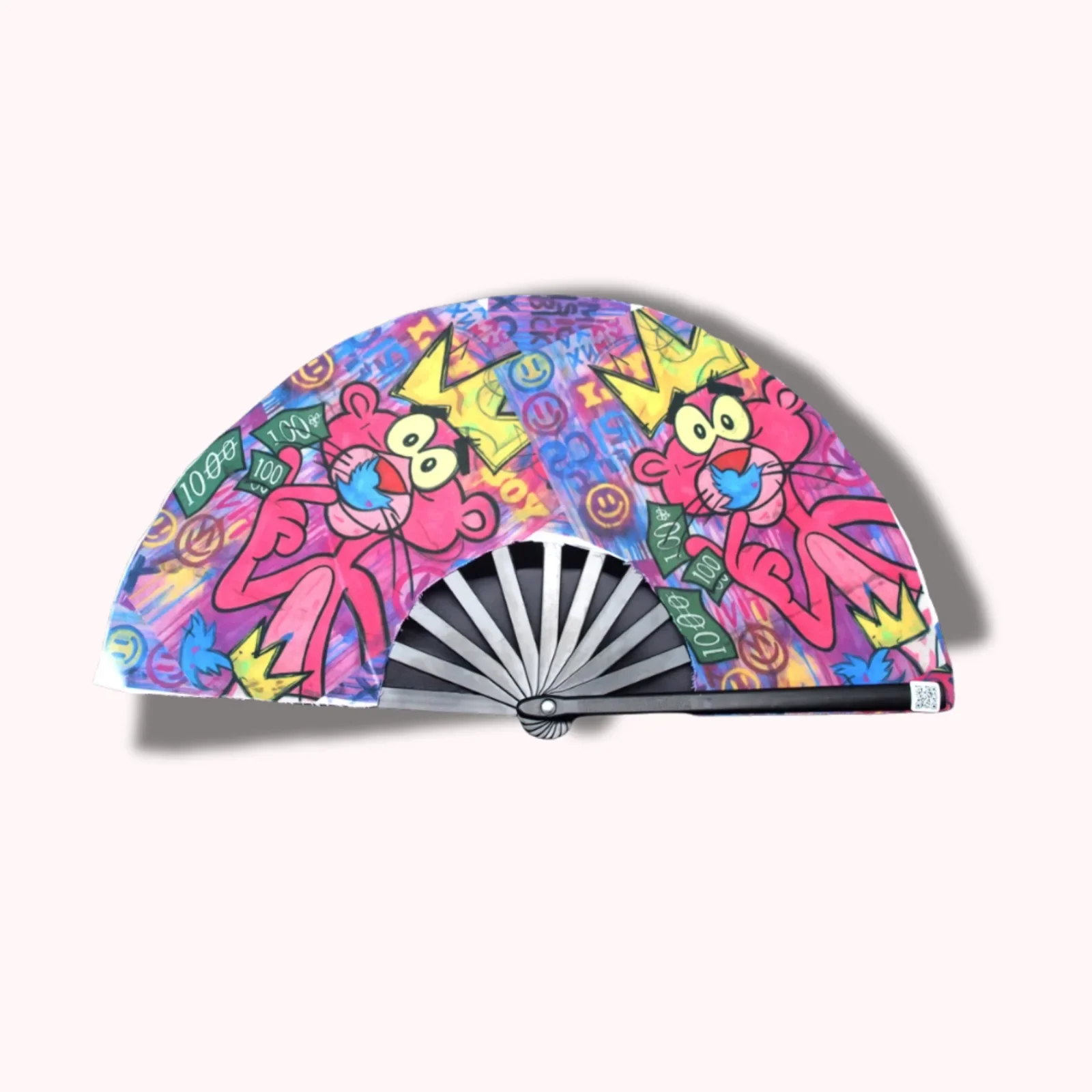 Graffiti Panther  12" Festival Hand Fan