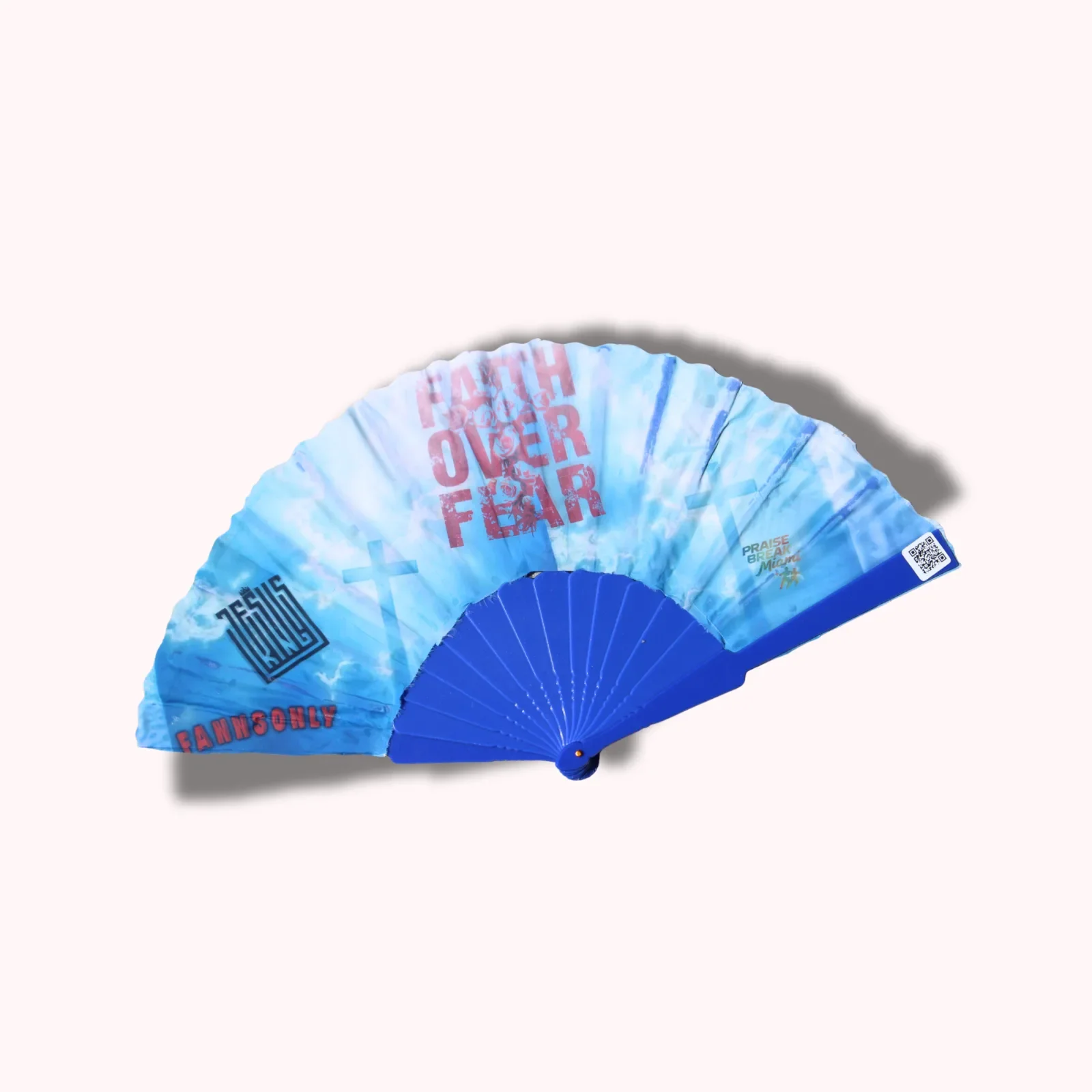 Faith Over Fear - 9" Faith Based Hand Fan