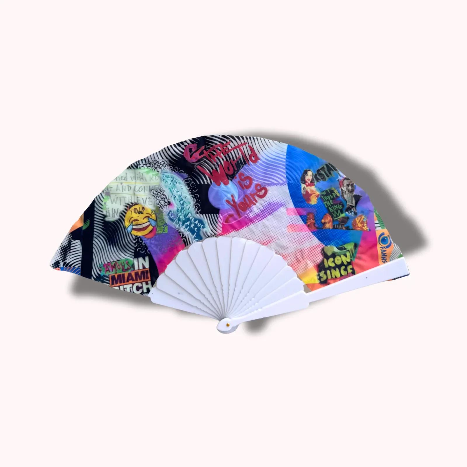 Famous In Miami - 9" Mini Hand Fan