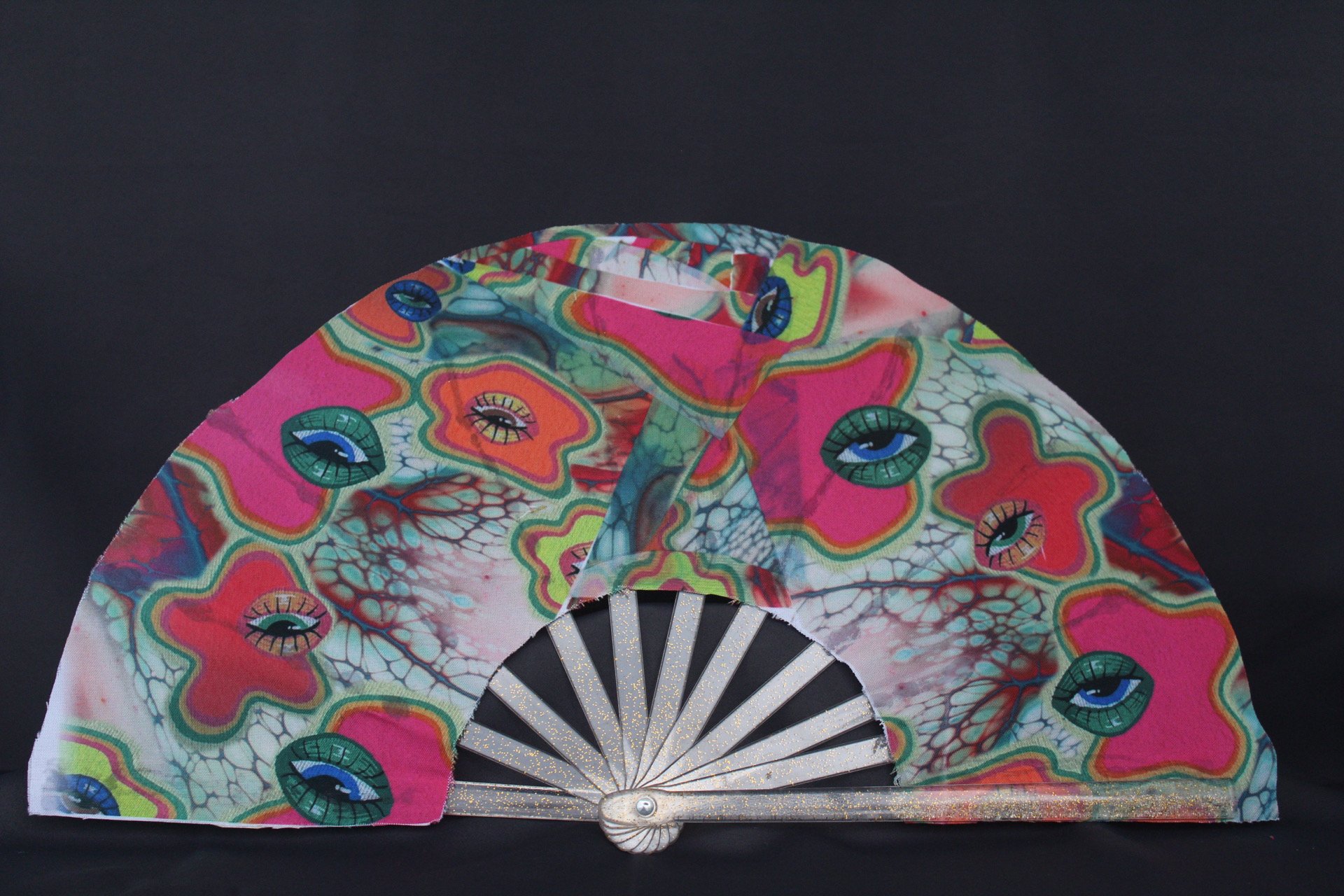 Hypnotic Bloom 10" Eye Candy Hand Fan