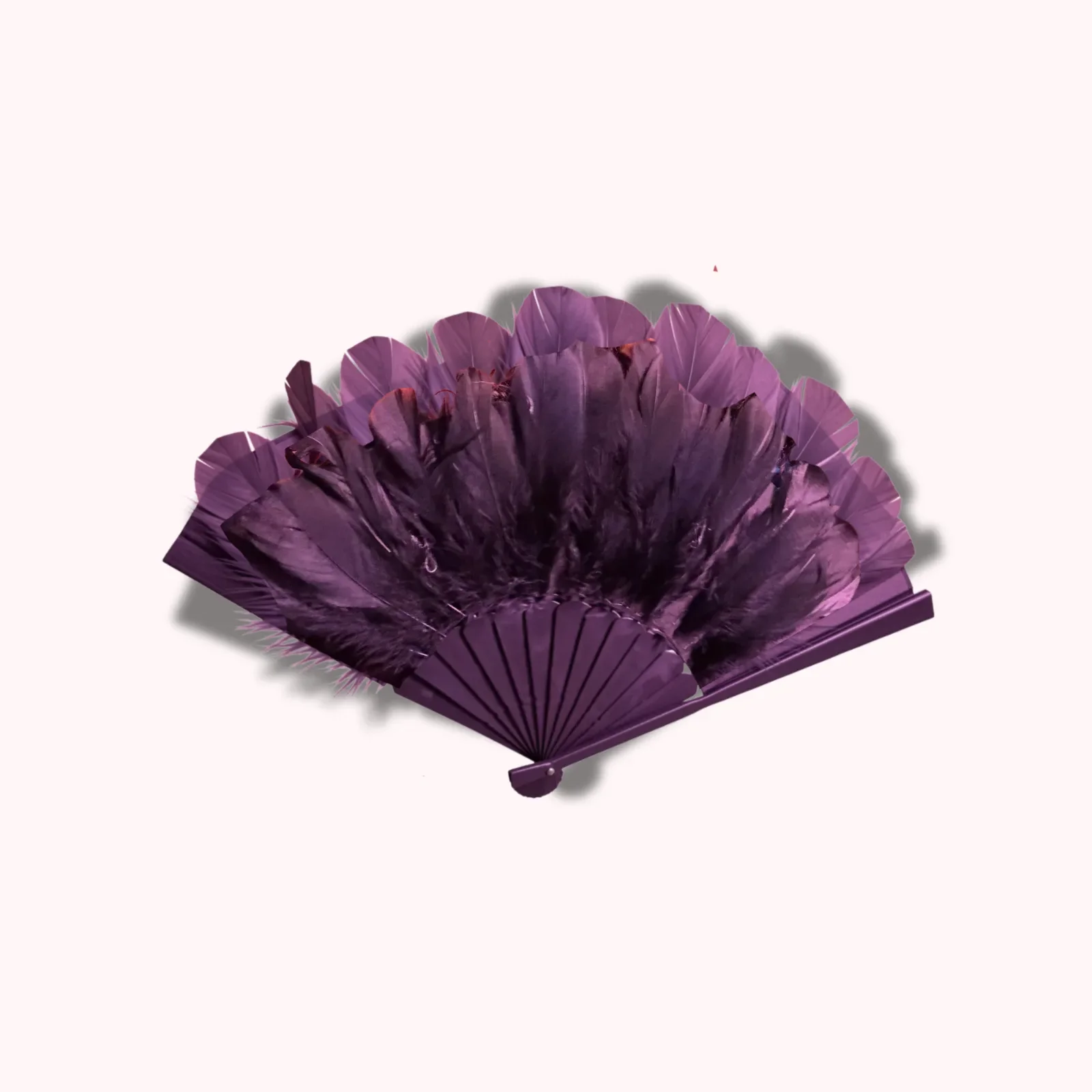 Noir - 9" Feather Hand Fan