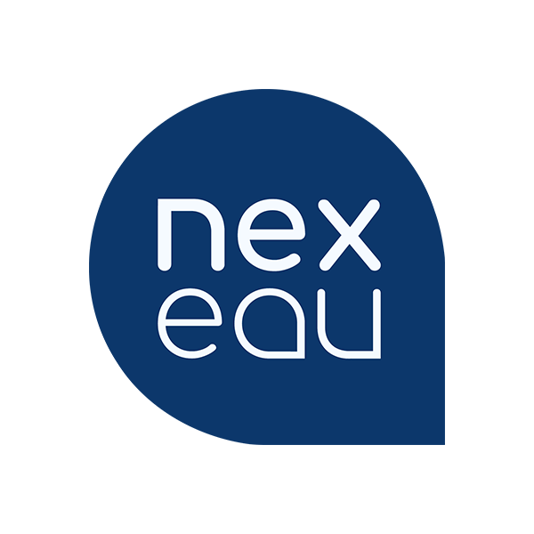 Logo de Nexeau avec un design moderne dans un cercle bleu