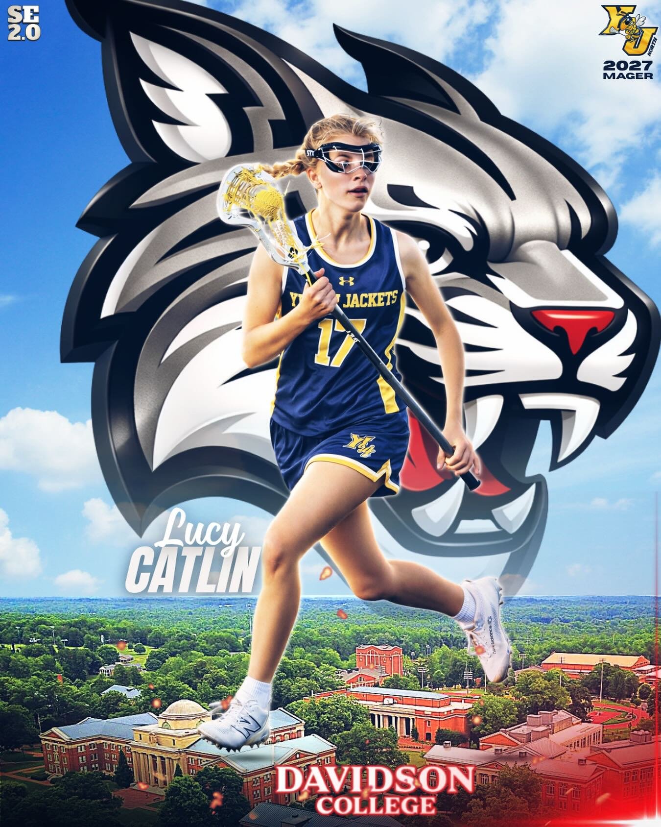Congratulations to YJN 2027 midfielder, @lucy_catlin on her verbal commitment to play D1 lacrosse at @davidsonwlax !! We&rsquo;re so proud of you and can&rsquo;t wait to see what you do in the future! 🐝
.
.
@yjn2027aa Mager @backofthecage @ilwomen @