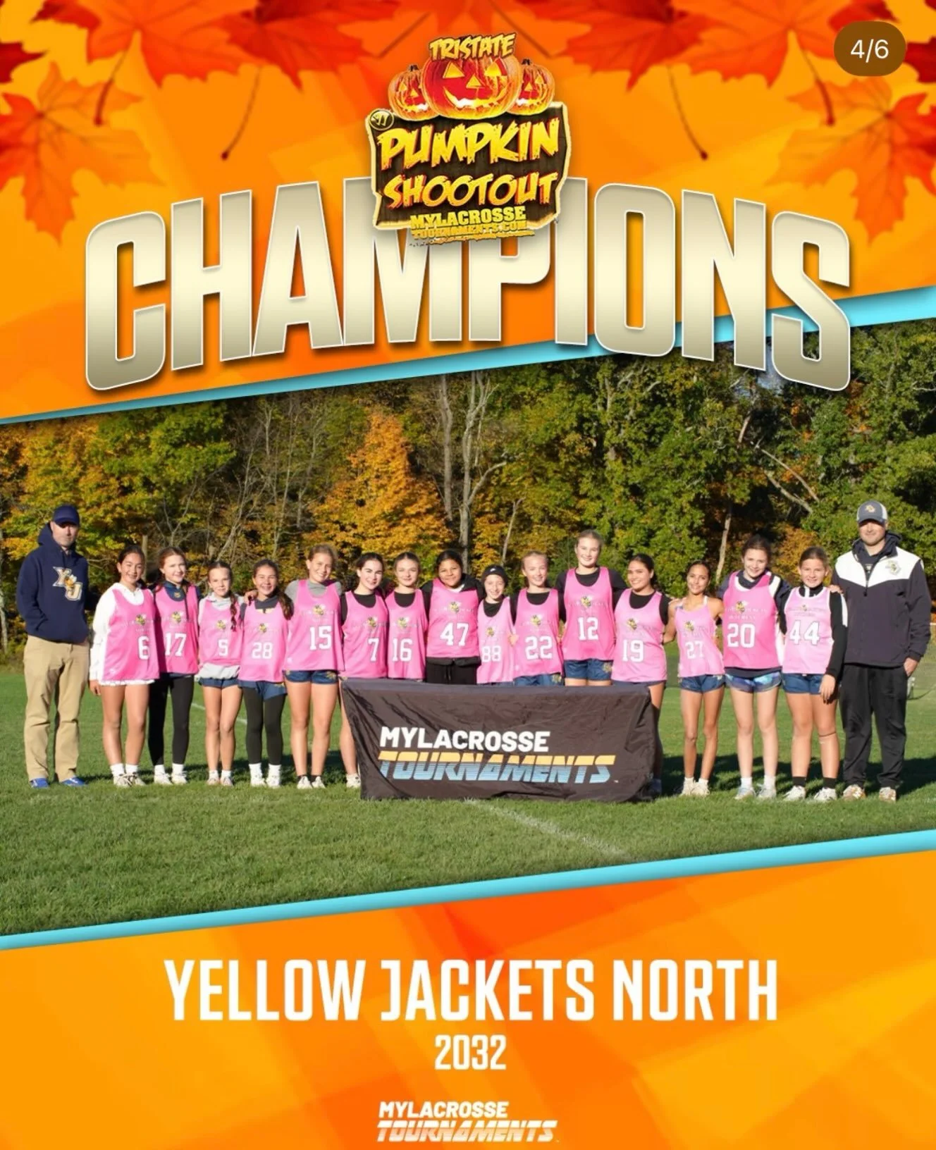 CONGRATULATIONS YJN 2032 SCHMITT
PUMPKIN SHOOTOUT CHAMPIONS!!! 🏆 
.
.
#champions #yjnorthlacrosse #fearthebee