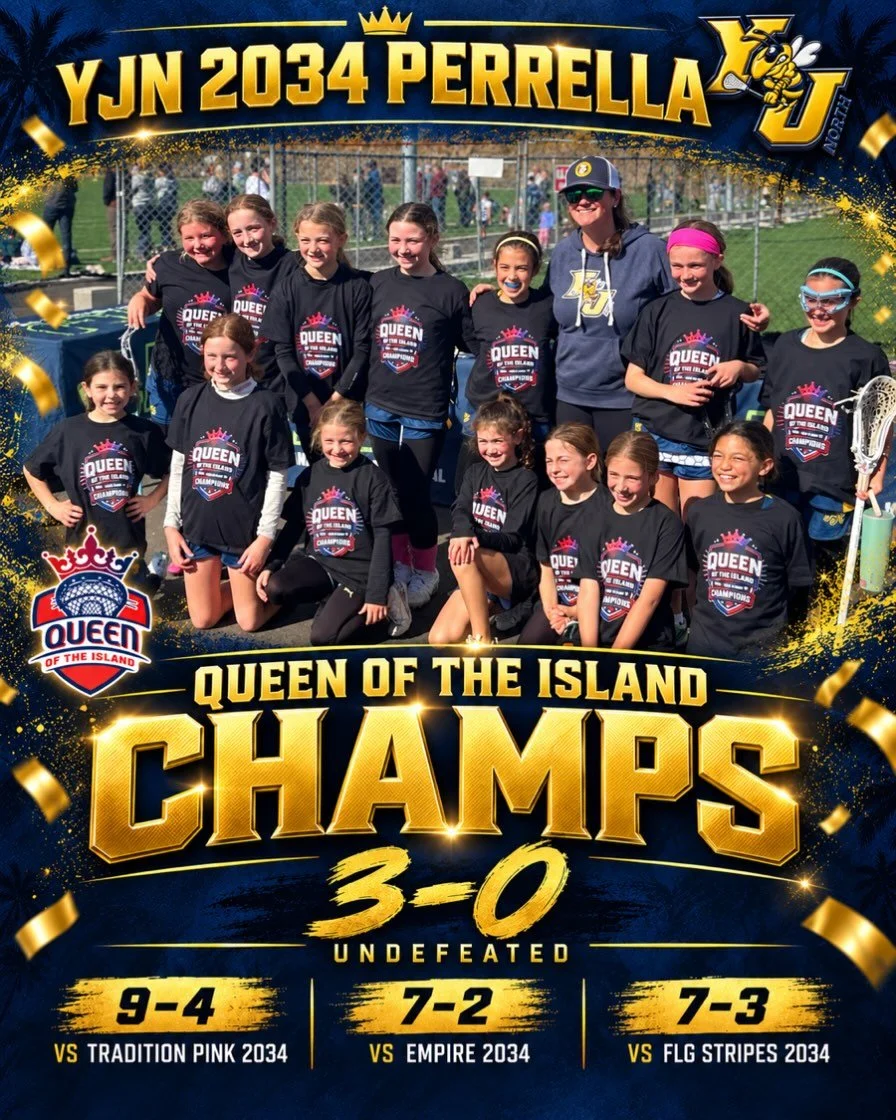 CONGRATULATIONS, YJN 2034 PERRELLA! 🏆
QUEEN OF THE ISLAND CHAMPIONS!!! 🐝💛💙

Our 2034s are 6&ndash;0 in pool play across back-to-back tournaments, finishing at the top of their pool both times! 🔥

Keep working. Keep competing. FEAR THE BEE! 🐝
.
