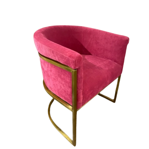 Hot Pink Velvet Chair