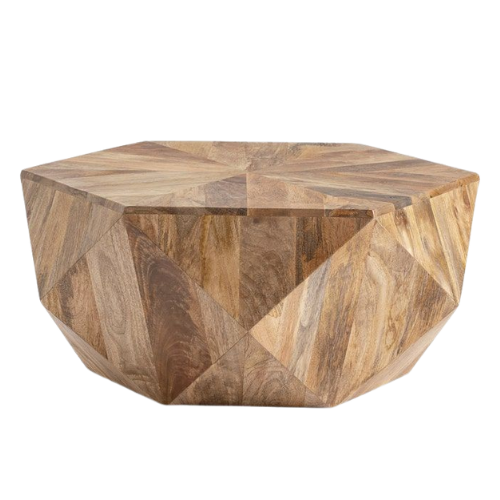 Mango Wood Hexagonal Coffee Table