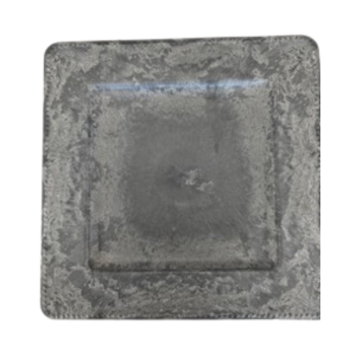 Matte Gray Square Acrylic Charger