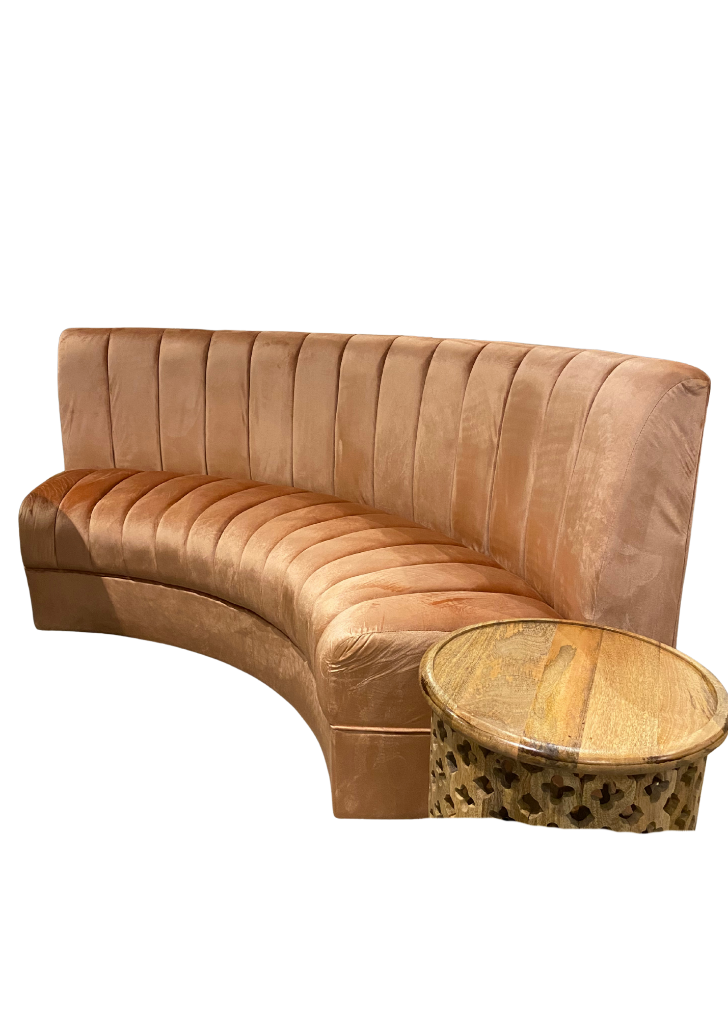 Apricot Curved Banquette