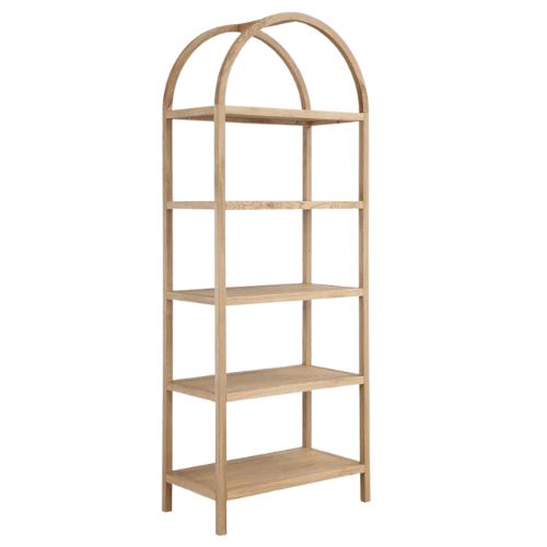 Wooden Curved Bookshelf