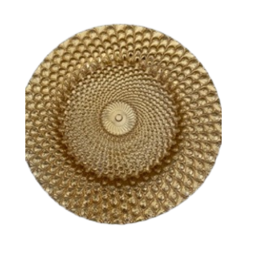 Gold Fishscale Glass Charger