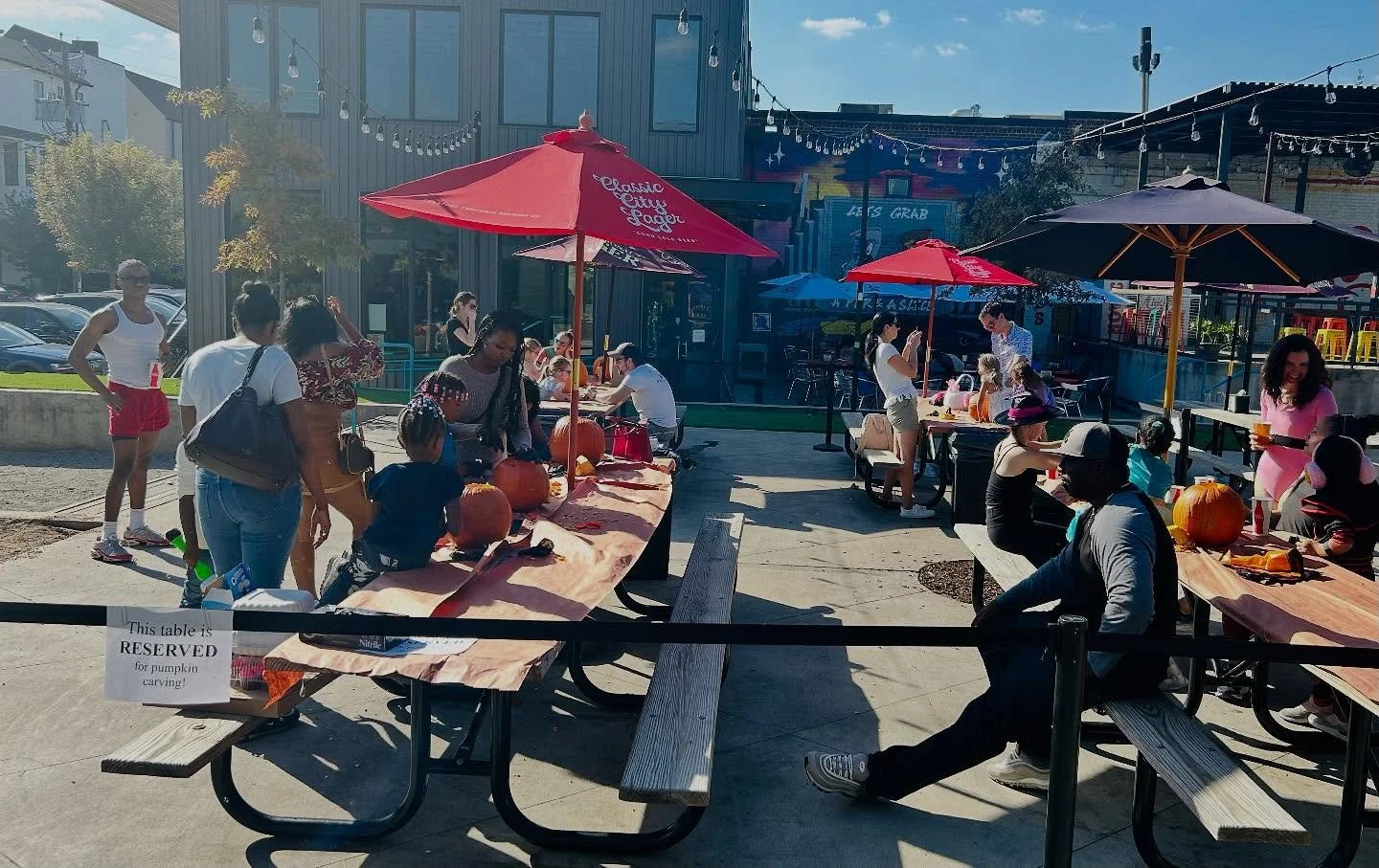 Join us for our 4th Annual Pumpkin Party this Sunday, 2pm-6pm! Going to be such a fun day in @summerhill_atl &mdash; @woodschapelbbq 🎃 party + @atlantastreetsalive + @gvgatl! #woodschapelbbq #summerhillatl #happyhalloween #pumpkincarving #pumpkincar