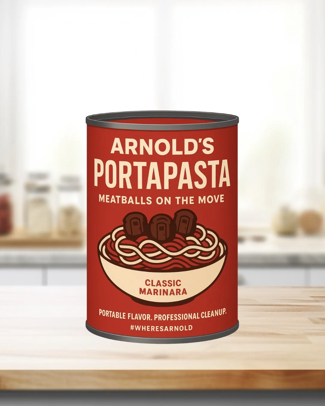 Happy #NationalPastaDay! 🍝 Our newest product (we wish), Arnold’s PortaPasta. Meatballs shaped like our units for maximum portability. #justkidding #WheresArnold #TeamArnolds #PortableRestrooms