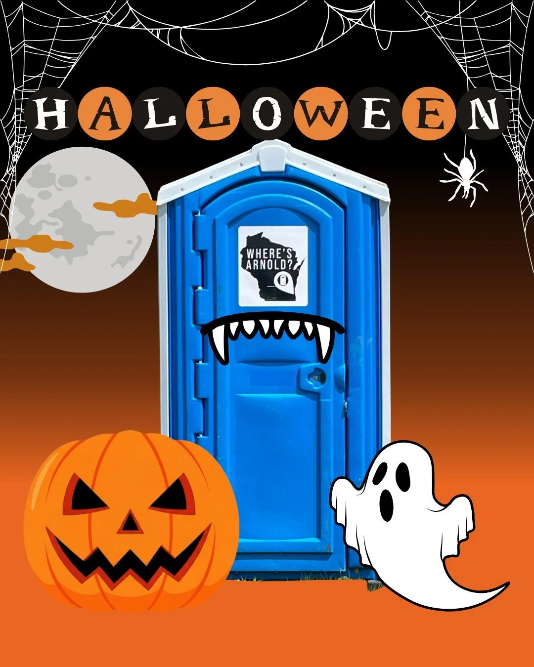 🎃 From all of us at Arnold&rsquo;s, have a spooktacular Halloween! 👻 Stay safe, have fun, and watch out, even the restrooms may be haunted tonight! 🚽🕸️ #HappyHalloween #WheresArnold #TeamArnolds #SpookySeason