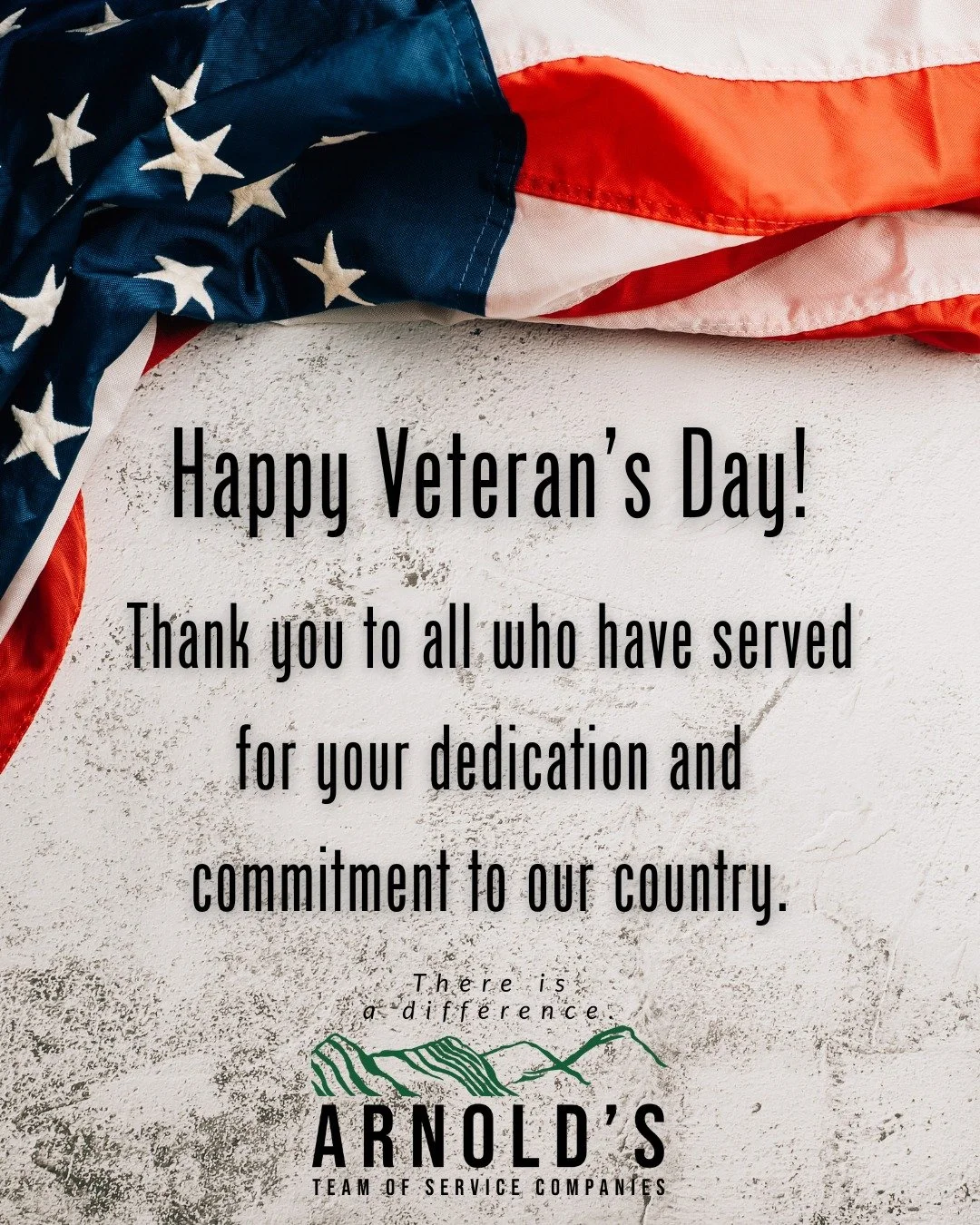 Happy Veterans Day! Today is about honoring those who have served our country and dedicated their lives to our nation. Pat, owner and President of Arnold's Sanitation Technologies, LTD., is a veteran himself, and we appreciate his service, his hard w