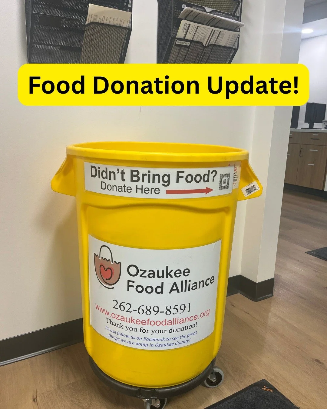 In case you missed it, our team has been supporting the Ozaukee Food Alliance through food donations. Here's an update on our progress made. Thanks to Sara for keeping this project going strong!

@ozaukeefoodalliance 

#TeamArnolds #CommunityFirst #O