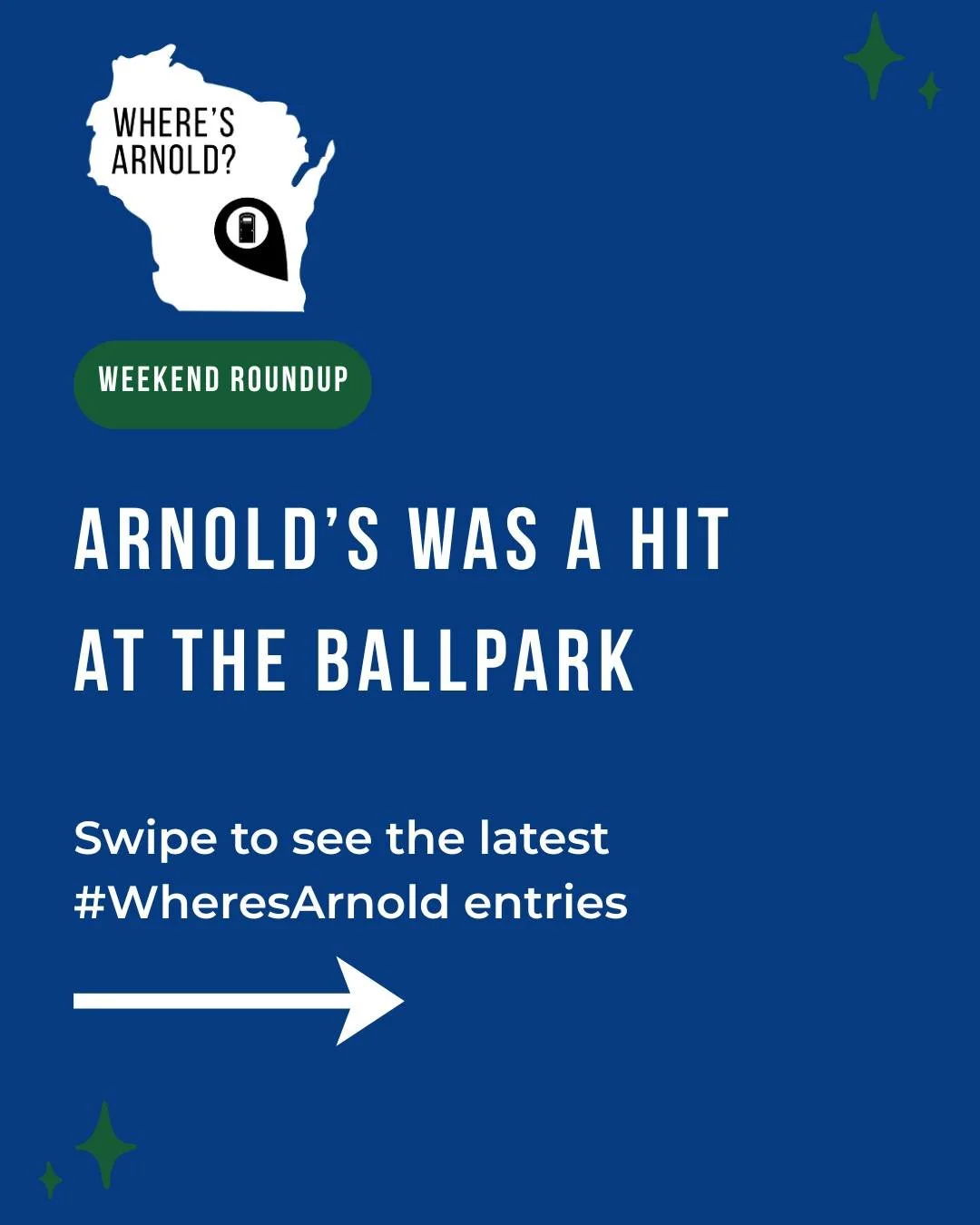 Arnold was a hit at the ballpark this weekend! ⚾️📸

Thank you to everyone who spotted Arnold&rsquo;s and joined the #WheresArnold fun. Swipe through to see some of the latest entries we have received so far!

Think you can find Arnold next? Spot one