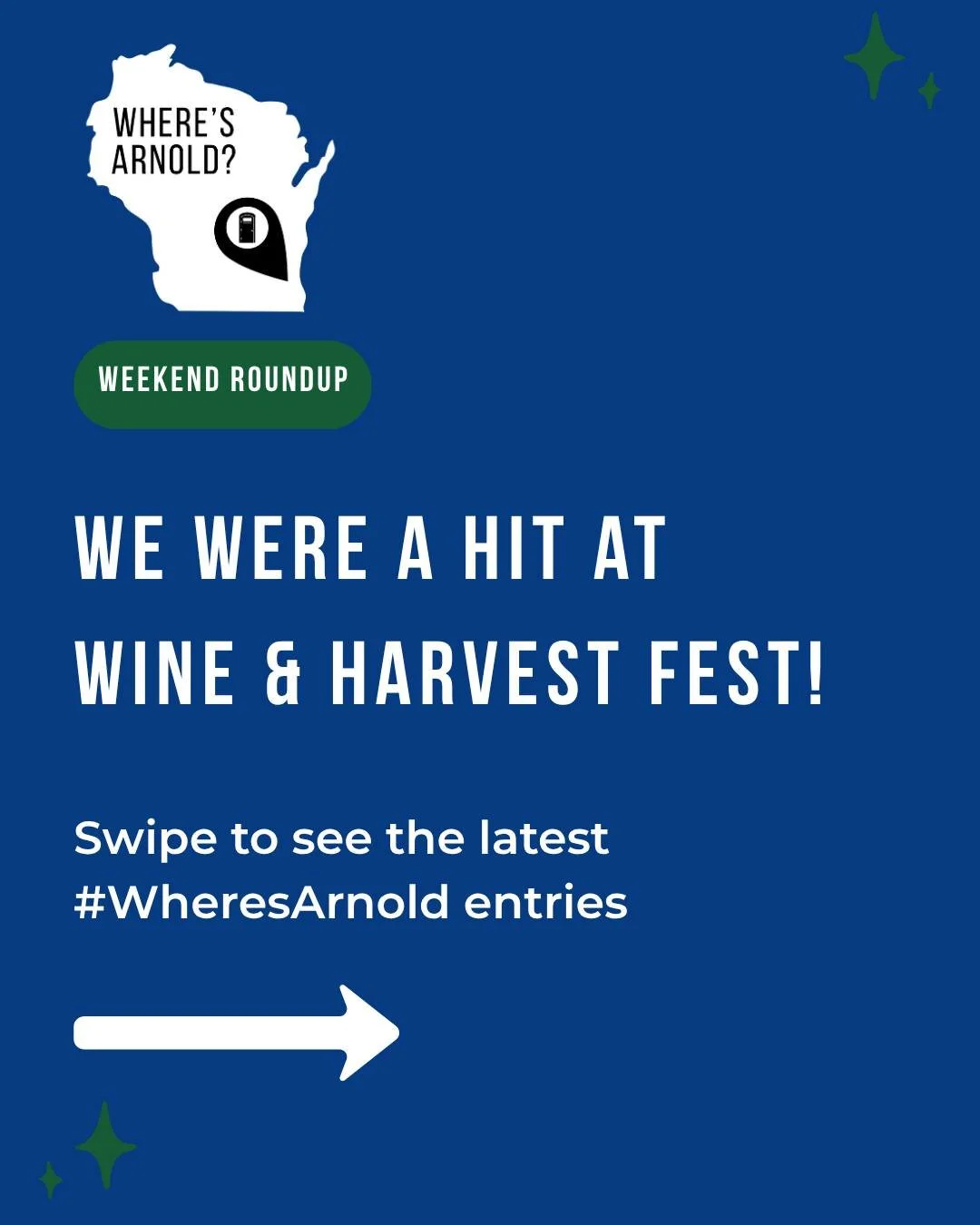 We were a hit at Wine &amp; Harvest Fest! 👀📸

Check out some of the #WheresArnold entries we received from this weekend in Cedarburg!

There&rsquo;s not much time left to join the fun. The contest ends September 30th, so keep your eyes open, snap a