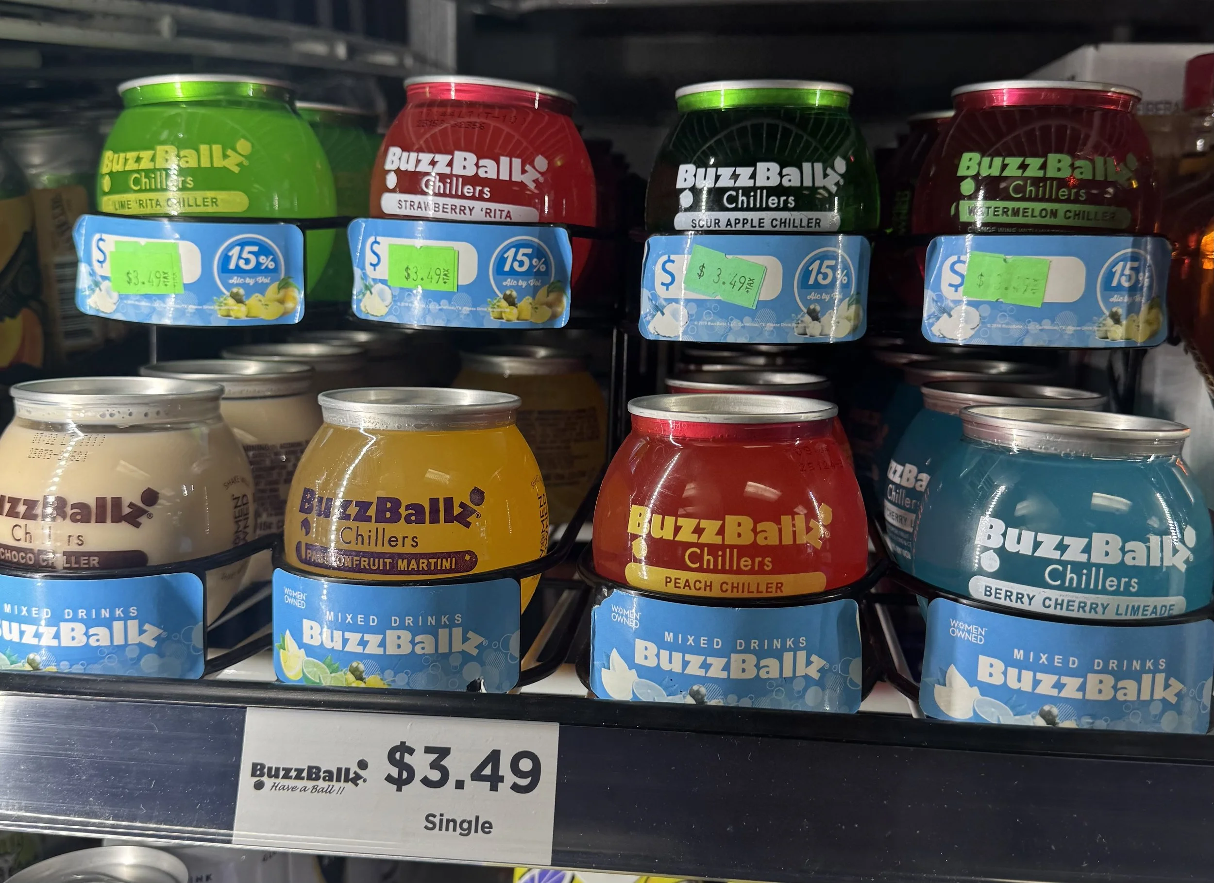 BuzzBallz in a variety of flavors