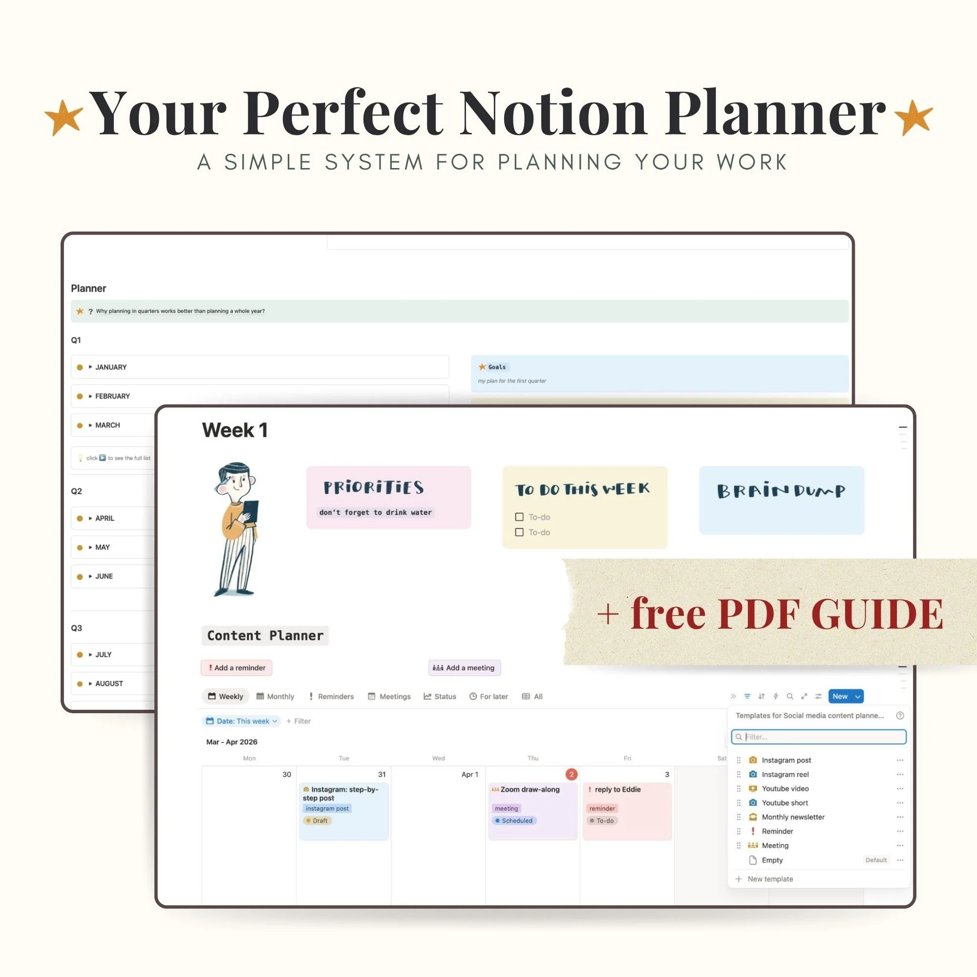 Your Perfect Notion Planner: Plan your creative work