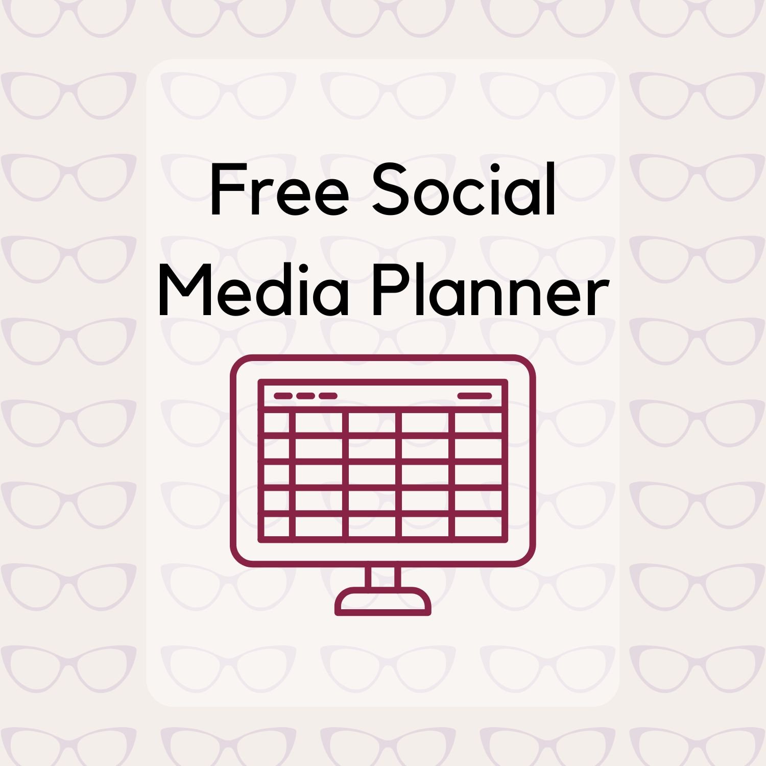 Free Social Media Planner (.xlxs download)