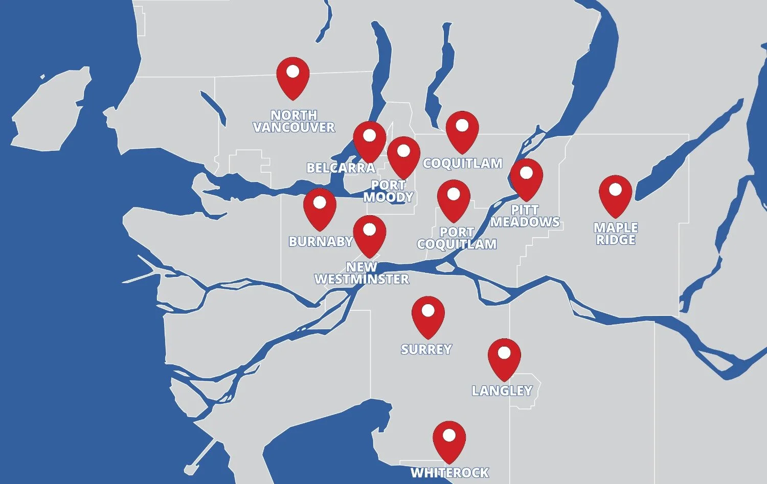 Brushix Painting Service Areas: North Vancouver, Belcarra, Port Moody, Coquitlam, Pitt Meadows, Maple Ridge, Surrey, Langley, Whiterock, New Westminster, Burnaby, and Port Coquitlam.