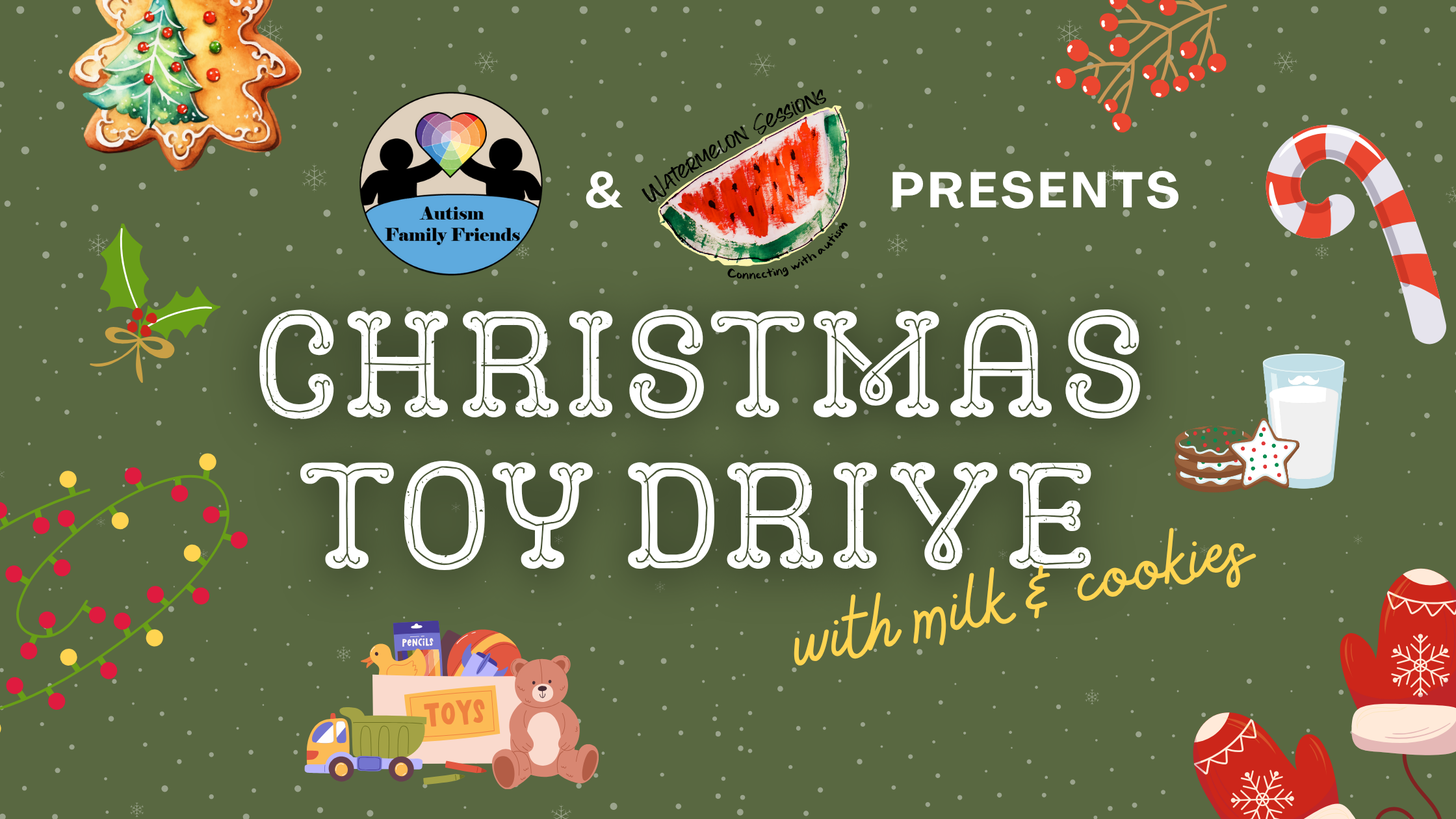Milk and Cookies with Santa Toy Drive