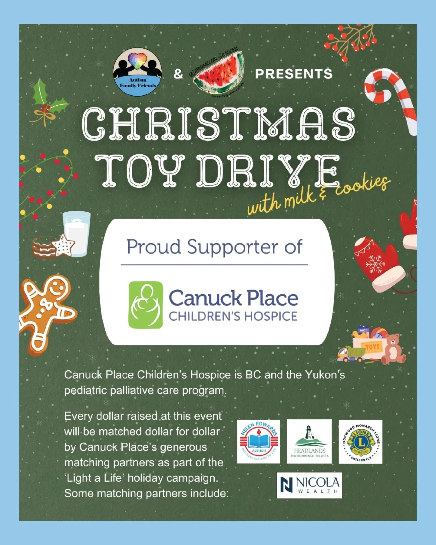 ✨ Big news! ✨
Autism Family Friends (AFF) and Watermelon Sessions Toy Drive are proud to announce that 100% of proceeds from this year&rsquo;s Toy Drive will be donated to Canuck Place Children&rsquo;s Hospice ( @canuckplace ).

And thanks to their g