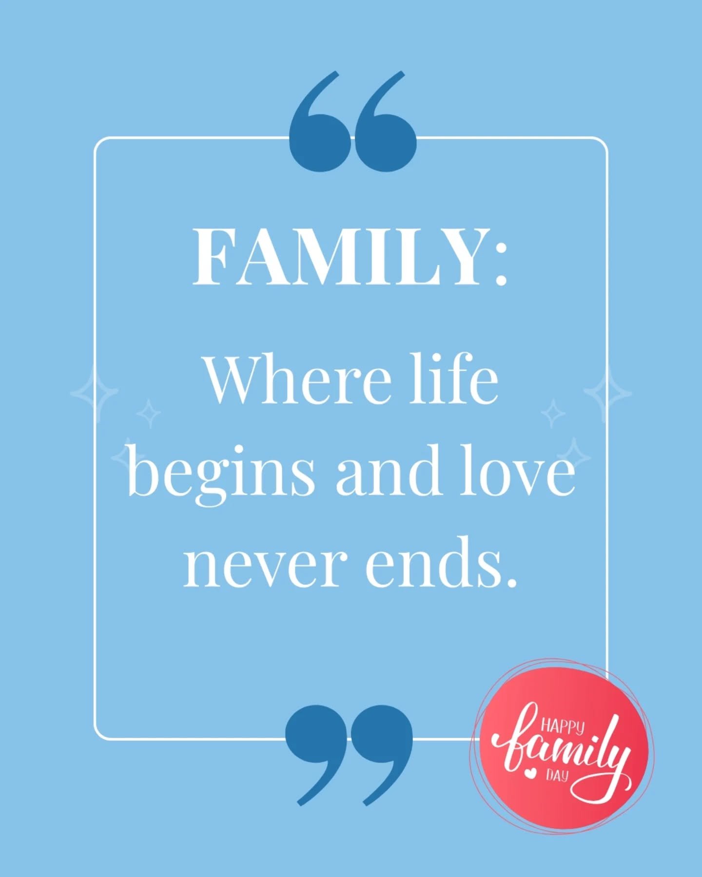 Happy Family Day!

Today we&rsquo;re celebrating families in all their forms &mdash; big families, small families, blended families, chosen families, neurodiverse families, and every way people show up for one another.

No matter what your family loo