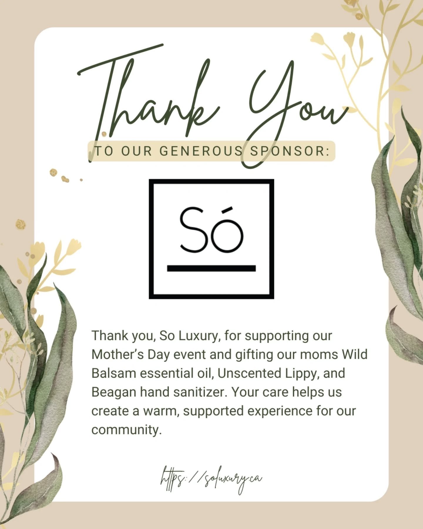 We're kicking off our Mother's Day event sponsor thank-you's with @soluxuryinc !

We are incredibly grateful to So Luxury for their generous support of our event.  A Canadian brand founded by two Autism mamas, So Luxury is known for their gentle, tho