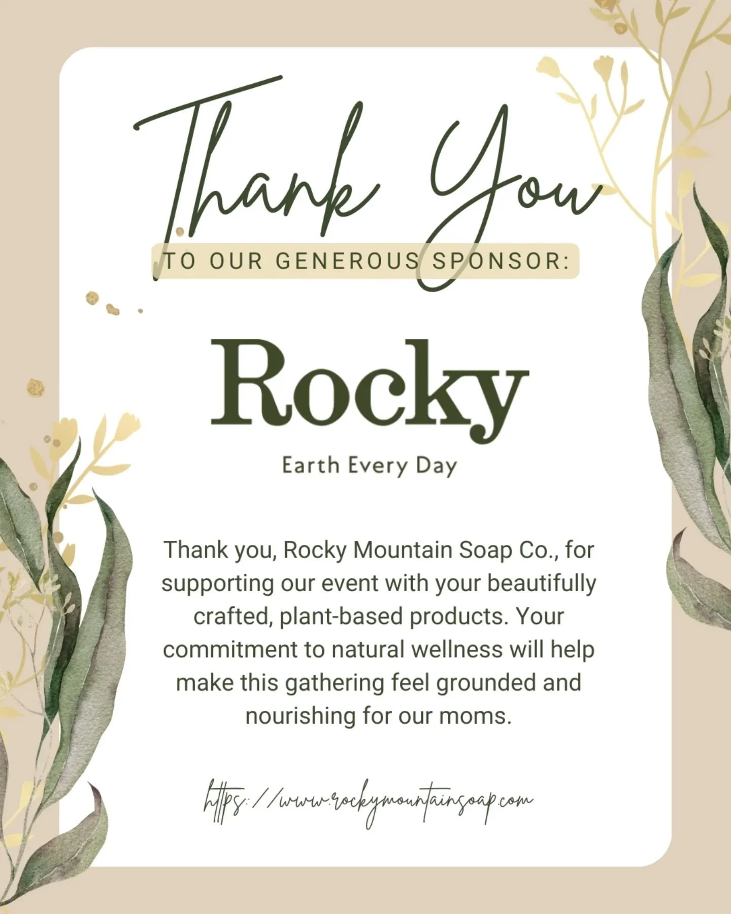 We are incredibly grateful to @rockymountainsoapco for their generous support of our event. A proudly Canadian brand rooted in the natural beauty of the Rockies, Rocky Mountain Soap Co. creates thoughtfully crafted, plant-based personal care products