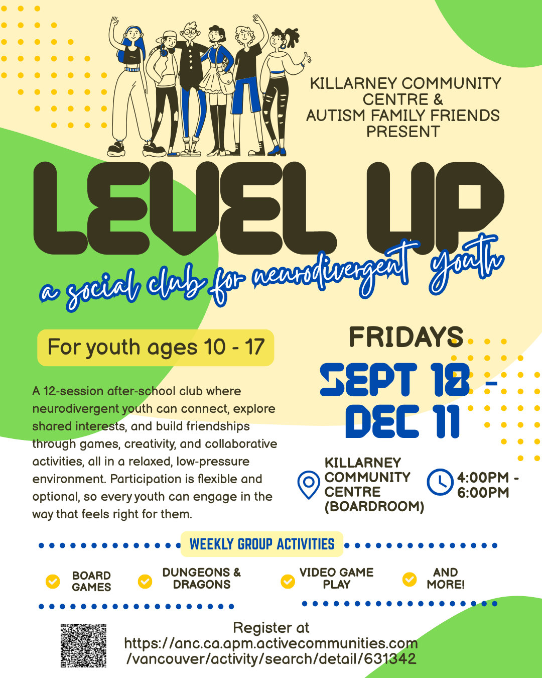 Level Up: Neurodivergent Youth Social Club