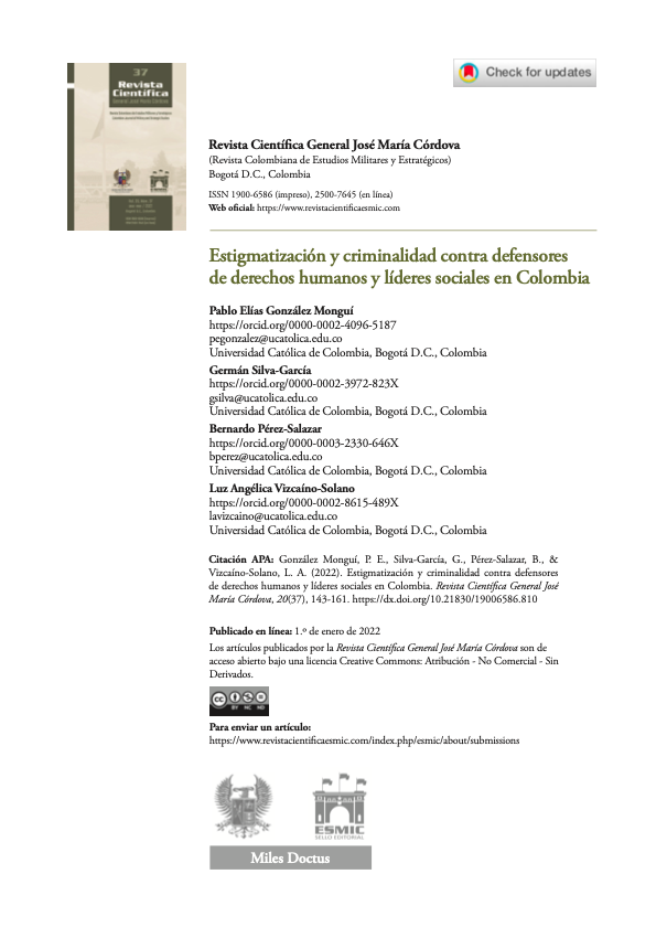 Estigmatización y criminalidad contra defensores de derechos humanos
