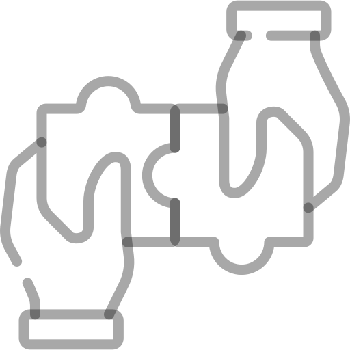 Symbol för samarbete med experter för att utveckla utbildningsmaterial.