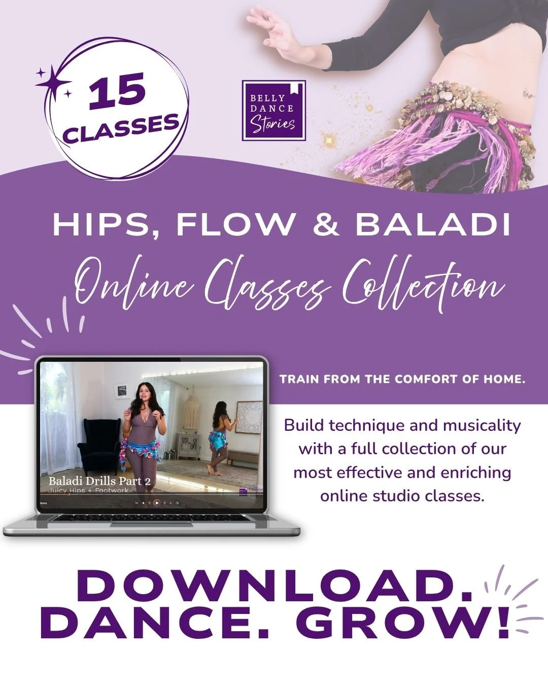 Hips, Flow & Baladi Class Bundle
