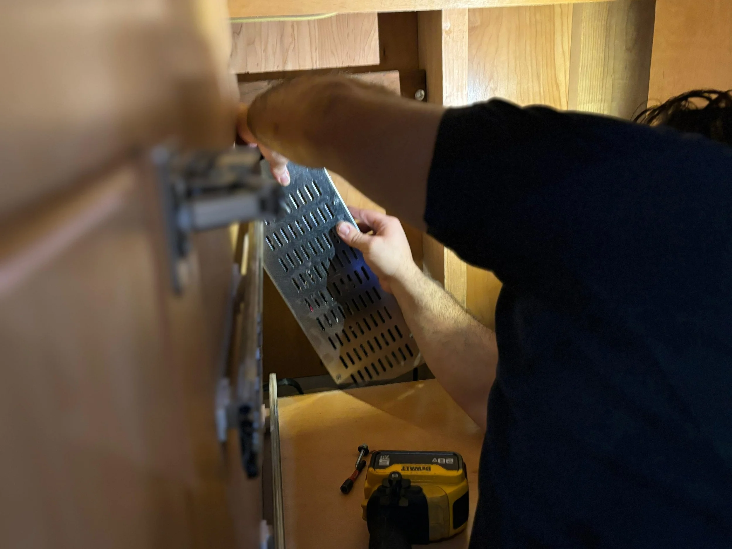 installing new control board for downdraft motor