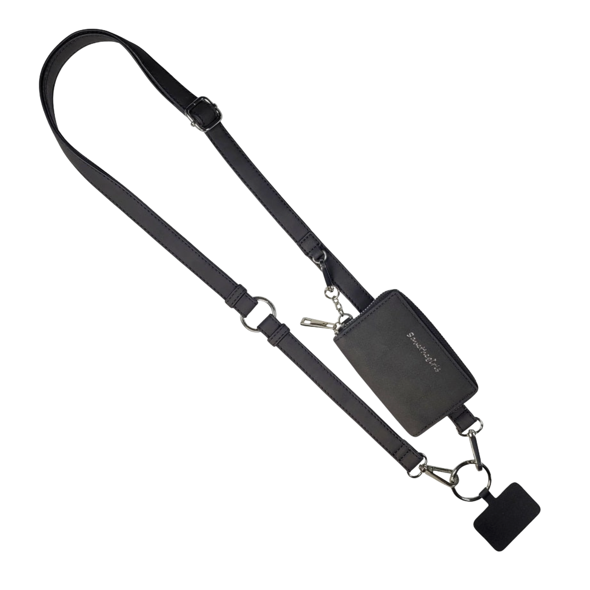 Clip & Go Strap W_Pouch Brushed Vegan Leather - Black Main.png